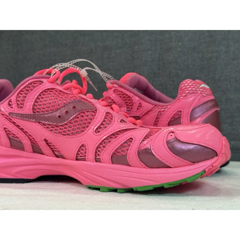 Saucony Grid Azura 2000 Triple Neon Pink Rose S70774-4 Men sz 10.5 Unisex - Picture 13 of 16